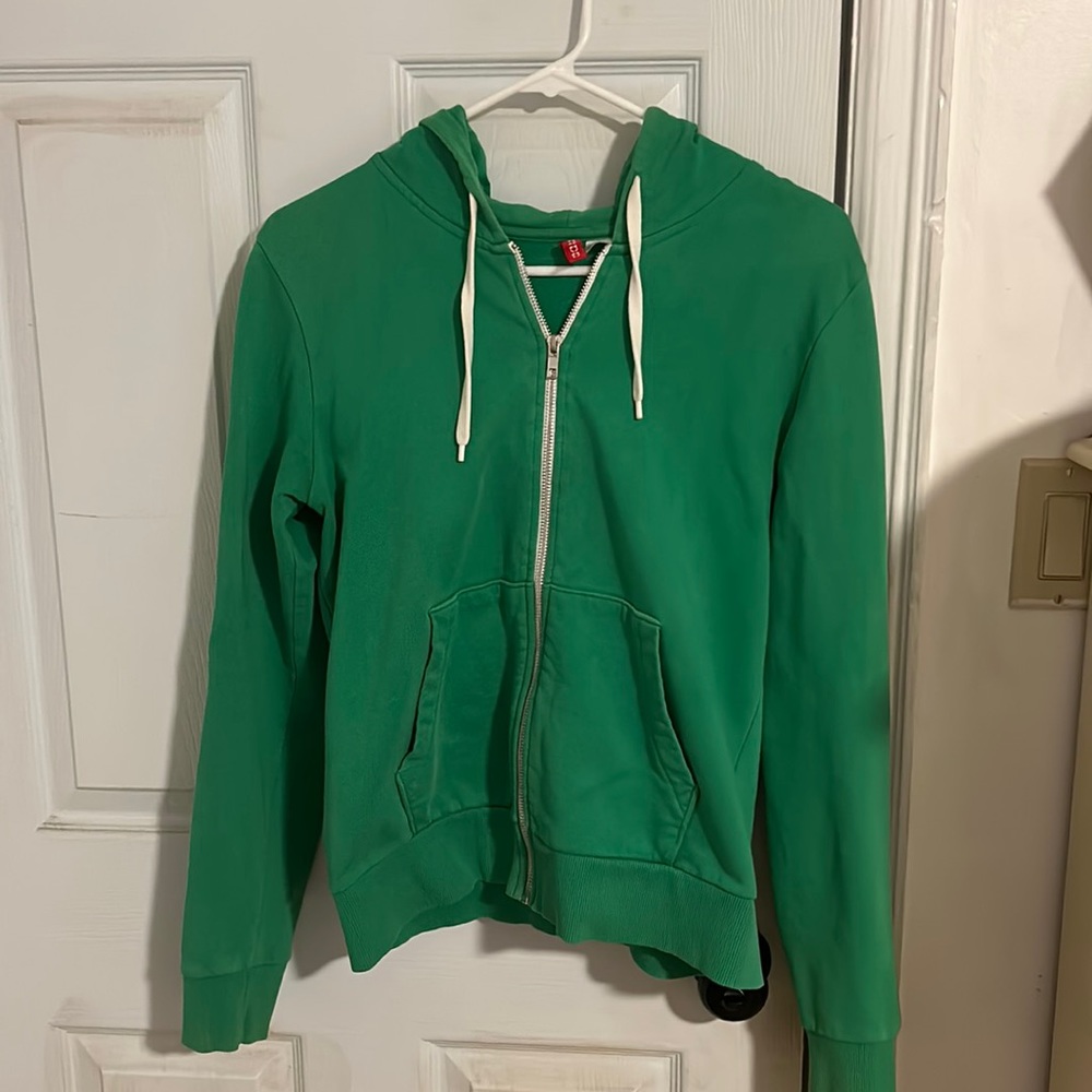 Kelly Green Zip Up Hoodie